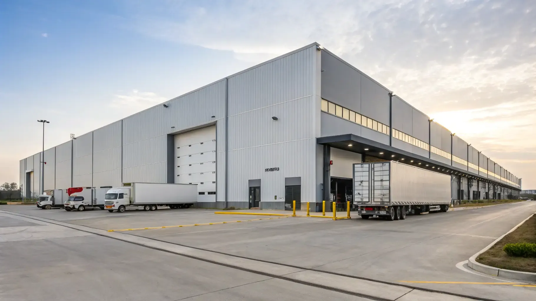 Southern California distribution center with trailers at the loading docks